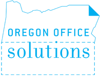Logo for Oregon Office Solutions, Oregon's best office supply of printers, digital production press, ink toner, cartridges, copy paper, and office machines.