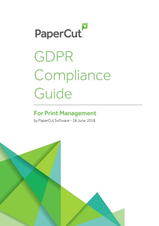 Image is a picture of the Xerox Papercut PDF promoting your ability to get Xerox Papercut for GDPR compliance with the General Data Protection Regulation through Oregon Office Solutions.