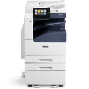 Image presents a Xerox VersaLink C7025 color multifunction MFP printer copier to promote the the Xerox VersaLink C7025 Color Multifunction MFP Printer Copier for workplace and office copy, print, scan and fax with ConnectKey productivity and security which Oregon, Washington and Missouri customers can get with Oregon Office Solutions.