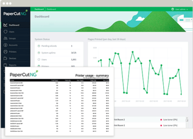 Admin Interface Reports, Papercut MF, Oregon Office Solutions, Oregon, Newport, Bend, Salem, Xerox, HP, MFP, Printer, Copier